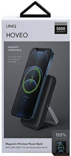 Uniq Hoveo Power Bank 5000mAh 20W Power Delivery Grey/Charcoal Gray view 5