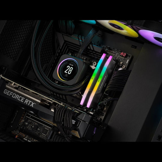 Corsair Vengeance RGB DDR5 32GB RAM with 2x16GB Modules and Speed 5200 for Desktop CMH32GX5M2B5200C40 view 5