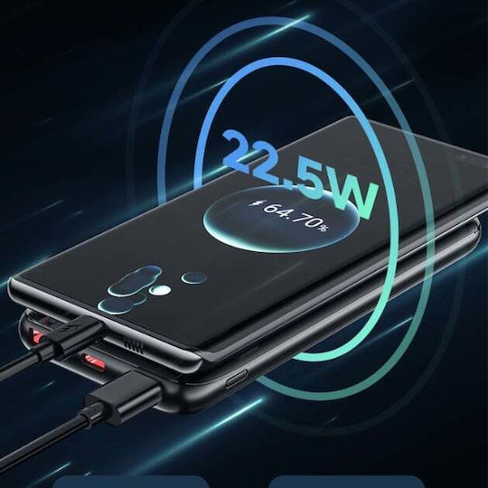 Awei Power Bank 10000mAh 22.5W with 2 USB-A Ports and USB-C Port Black view 2