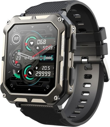 C20 Pro 1.83 Inch Ip68 Waterproof Bluetooth Call Three-proof Smart Sports Watch Black view 1