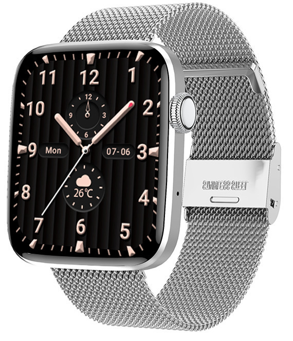 WearPro FiT Aluminium Smartwatch with Heart Rate Monitor (Silver) view 2