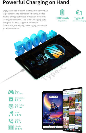 Teclast M50 Mini 4G 8.7" Tablet (6GB/128GB) Green vista 3