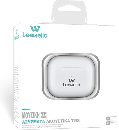 Leewello WP-423 In-ear Bluetooth Handsfree Earphones with Charging Case White view 2