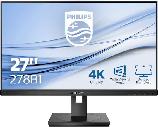 Philips B Line 278B1 IPS Monitor 27" 4K 3840x2160 with Response Time 4ms GTG vue 6