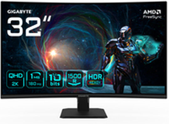 Gigabyte GS32QCA VA HDR Curved Monitor 31.5" QHD 2560x1440 180Hz