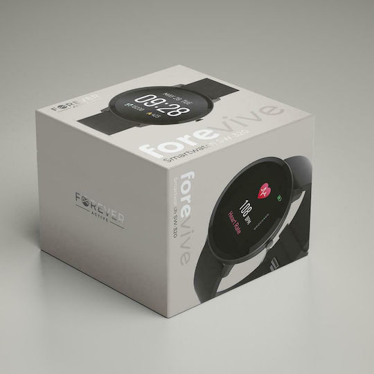 Forever ForeVive SB-320 43mm Smartwatch with Heart Rate Monitor (Black) view 8