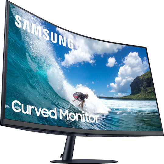 Samsung LC27T550FDR VA Curved Gaming Monitor 27" FHD 1920x1080 with Response Time 4ms GTG view 2