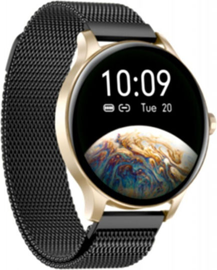 Radiant RAS21101 Smartwatch with Heart Rate Monitor (Black / Gold) view 2