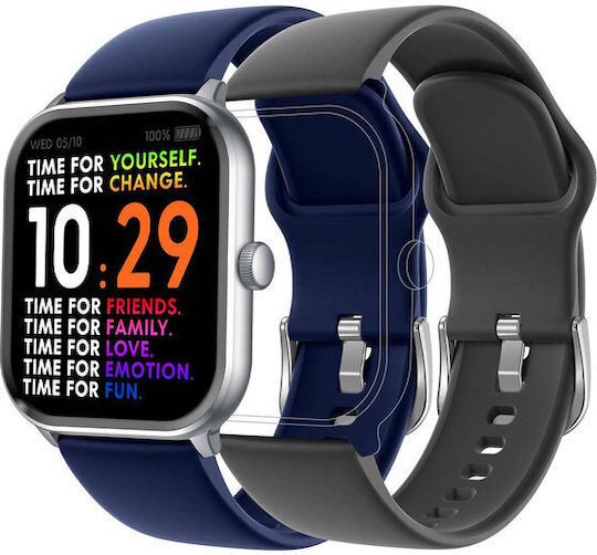 Ice Smart Silicone Strap Gift Set 38mm Smartwatch with Heart Rate Monitor (Black) vista 7