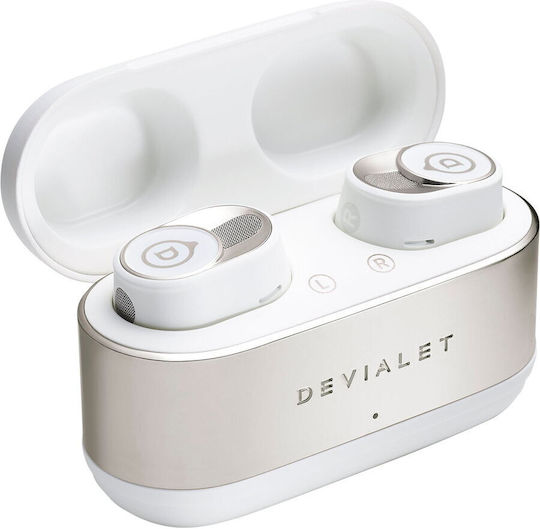 Devialet Gemini II In-ear Bluetooth Handsfree Earphones with Sweat Resistance and Charging Case White