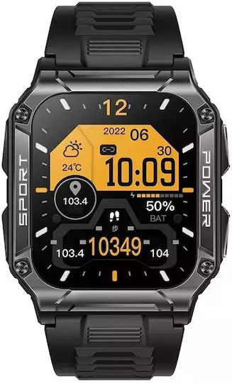 Nubi NX6 Smartwatch with Heart Rate Monitor (Black) view 6