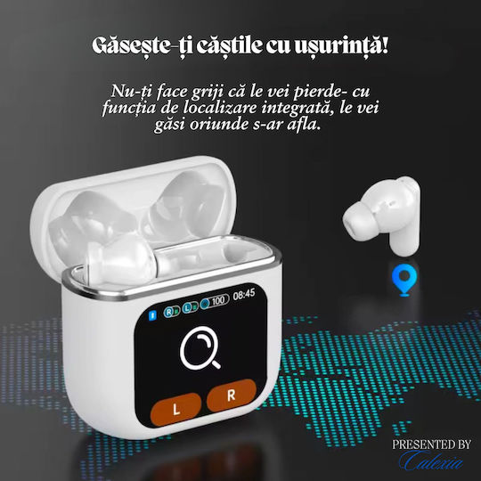 In-ear Bluetooth Handsfree Earphones with Charging Case White view 6