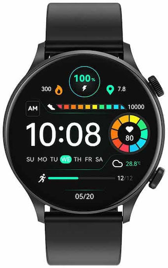 Haylou RT3 Solar Plus Smartwatch with Heart Rate Monitor (Black)