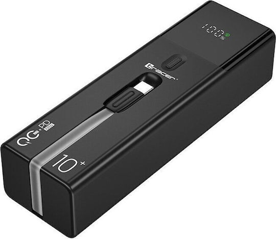 Tracer Power Bank 10000mAh 100W with USB-A Port and USB-C Port Black view 3