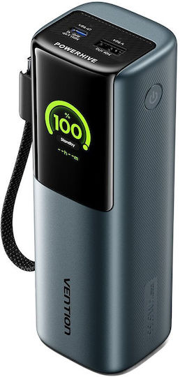 Vention Powerhive 27000mAh 200W with USB-A Port and USB-C Port Black view 2