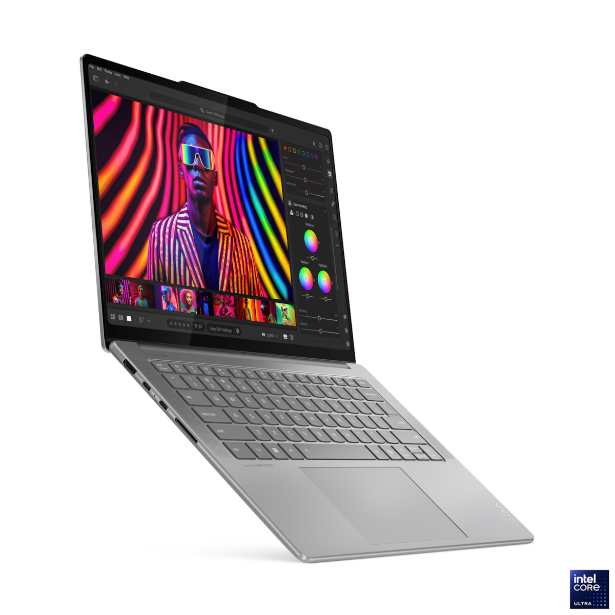 Lenovo Yoga Pro 7 14IAH10 14.5" OLED Touchscreen 120Hz (Ultra 9-285H/32GB/1TB SSD/W11 Home) Luna Grey (GR Keyboard) Ansicht 3