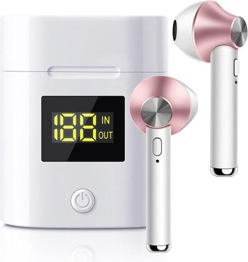 Eko JeezPro In-ear Bluetooth Handsfree Earphones with Charging Case Pink view 1