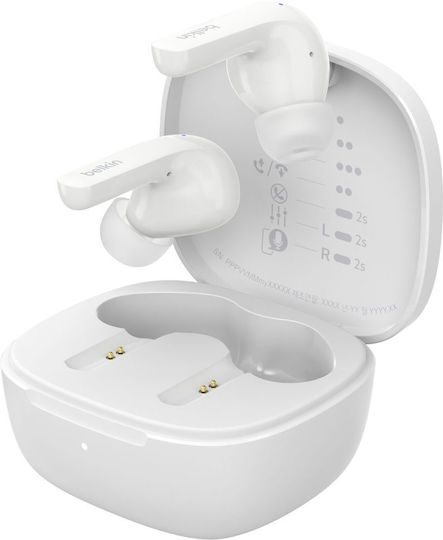 Belkin SoundForm Motion In-ear Bluetooth Handsfree Earphones with Sweat Resistance and Charging Case White view 2