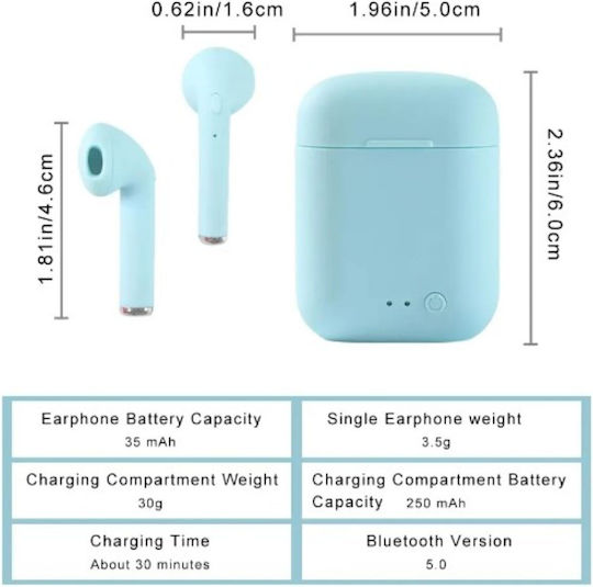 In-ear Bluetooth Handsfree Earphones with Charging Case Pink view 4
