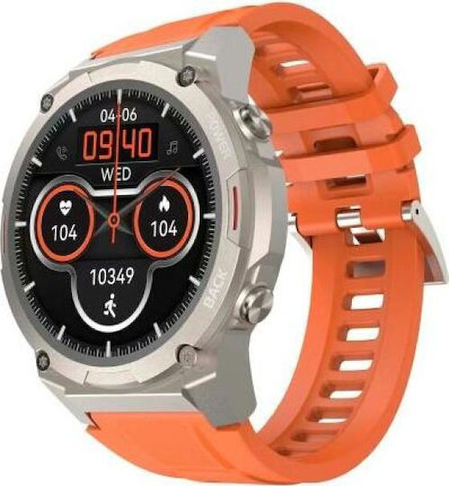 HiFuture FutureGo Mix 2 Stainless Steel Smartwatch with Heart Rate Monitor (Orange) view 2