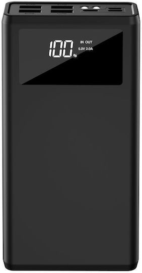 K13 Power Bank 10000mAh 22.5W with 4 USB-A Ports Black