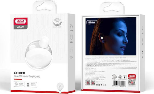 XO G1 In-ear Bluetooth Handsfree Earphones White view 3