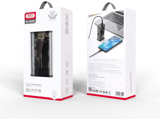XO PB305 Power Bank 10000mAh with USB-A Port and USB-C Port Power Delivery / Quick Charge 2.0 / Quick Charge 3.0 Transparent Ansicht 2