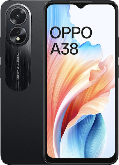 Oppo A38 Dual SIM (4GB/128GB) Glowing Black view 1