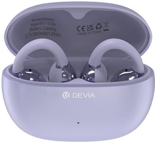 Devia EM402 Pro2 In-ear Bluetooth Handsfree Earphones with Charging Case Purple