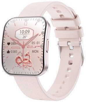 Smartwatch Qs08 1.85 Inch Full-screen Smart Watch Real-time Heart Rate Blood Glucose/blood Oxygen Monitor Sos Alert Sleep Tracking Pink view 1