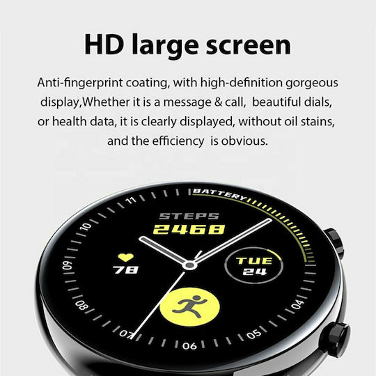 GW33 Pro Smartwatch with Heart Rate Monitor (Black Case / Black Silicone Strap) view 4
