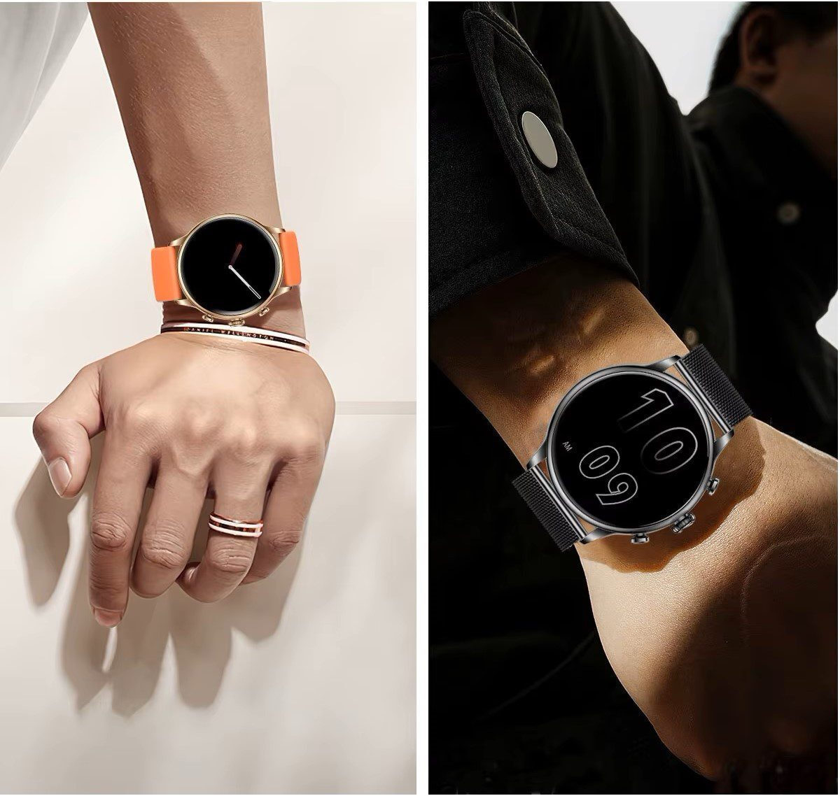 Unitek H26 Stainless Steel Smartwatch with Heart Rate Monitor Black view 3