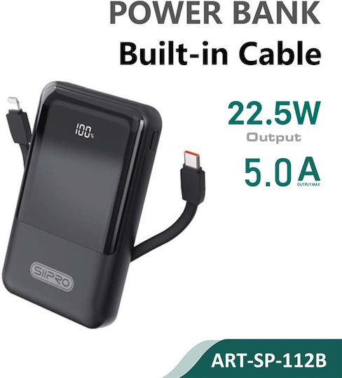 SiiPro SP-112B Power Bank 10000mAh 22.5W Power Delivery Black