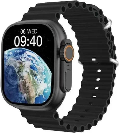 Ultra 9 Max Smartwatch with Heart Rate Monitor (Black) view 5