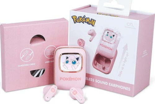 OTL Jiggly Puff Slide In-ear Bluetooth Handsfree Earphones with Charging Case Pink view 5
