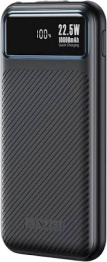 Awei P148K Power Bank 10000mAh 22.5W with USB-A Port and USB-C Port Power Delivery Black