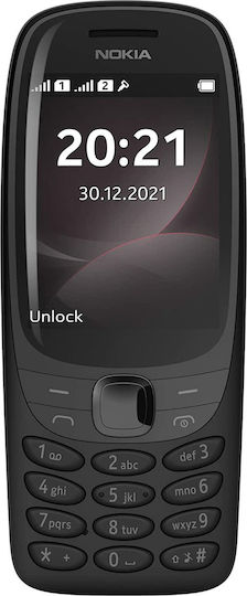 Nokia 6310 2021 Dual SIM Mobile with Buttons (Greek Menu) Black view 2