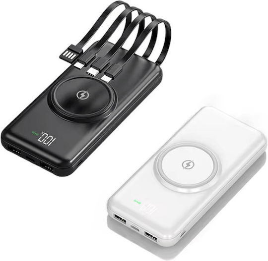 Powerbank Wireless Charging Built-in Connectors 18000mAh
