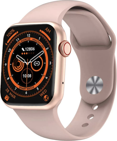 i8 HryFine Pro Max Aluminium Smartwatch with Heart Rate Monitor (Pink) view 3
