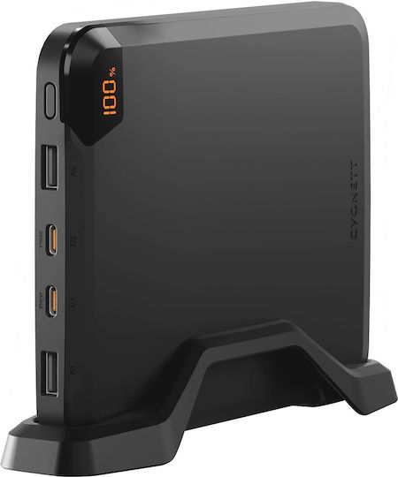 Cygnett Power Bank 25000mAh 100W with 2 USB-A Ports and 2 USB-C Ports Black view 1