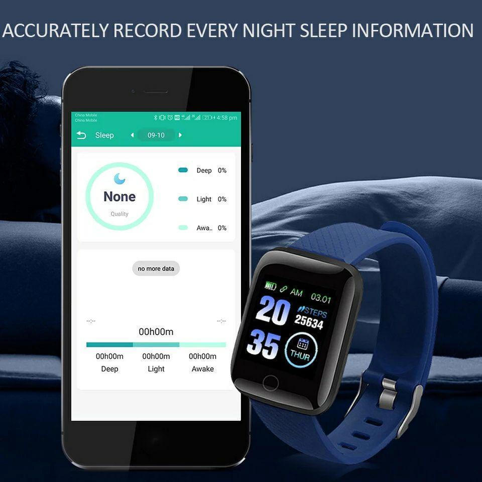 ID116 plus Smartwatch with Heart Rate Monitor (Green) view 5