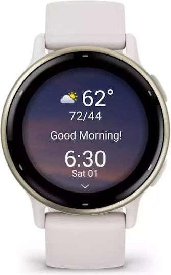 Garmin Vivoactive 5 Aluminium 42mm Waterproof Smartwatch with Heart Rate Monitor (Ivory) view 2