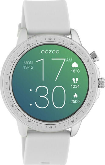 Oozoo Q00311 45mm Smartwatch with Heart Rate Monitor (Silver) view 2