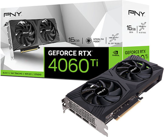 PNY GeForce RTX 4060 Ti 16GB GDDR6 Verto Dual Fan Graphics Card