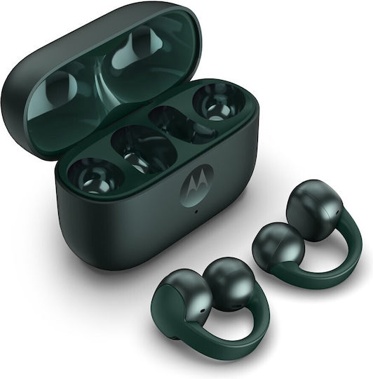 Motorola Moto Buds Loop Bluetooth Handsfree Earphones with Sweat Resistance and Charging Case Green vista 2