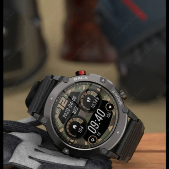 C21 PRO Smartwatch with Heart Rate Monitor (Black) vue 3