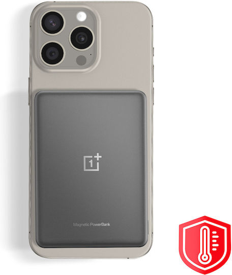 OnePlus Slim Magnetic MagSafe Power Bank 5000mAh 10W with USB-C Port Silver vue 7