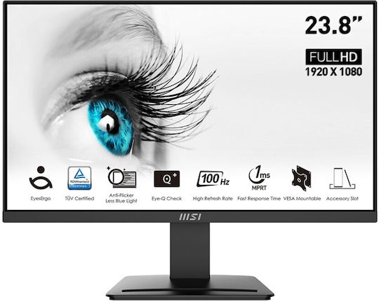 MSI Pro MP2412 VA Monitor 23.8" FHD 1920x1080 with Response Time 4ms GTG