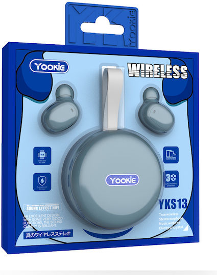 Yookie YKS13 In-ear Bluetooth Handsfree Earphones with Charging Case Black vista 6