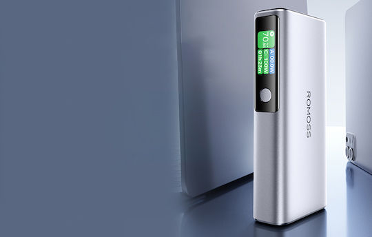 Romoss PPU20 Power Bank 20000mAh 130W with 2 USB-A Ports and USB-C Port Power Delivery / Quick Charge 3.0 Silver vue 7